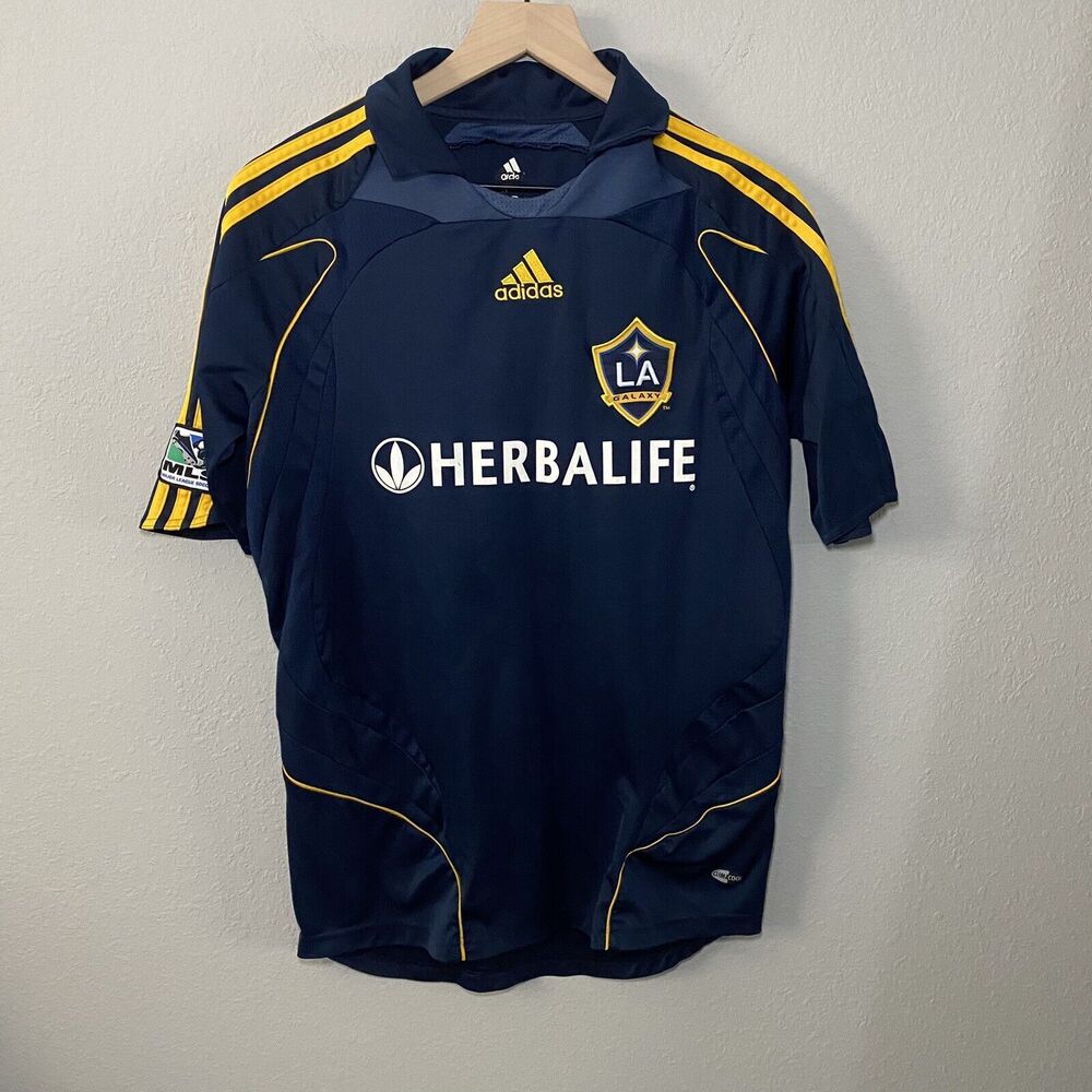David Beckham Jersey Adult Small Blue Los Angeles Galaxy MLS Soccer Mens Unisex